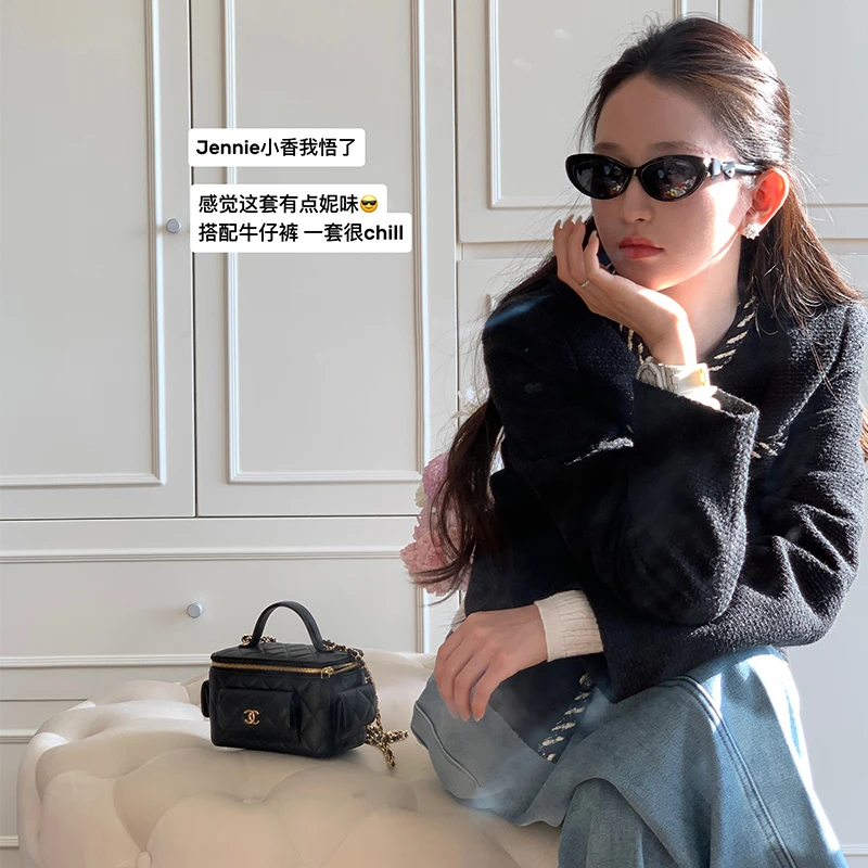 肉完 爱豆穿搭参考jennie 小香风外套/内层夹羽绒