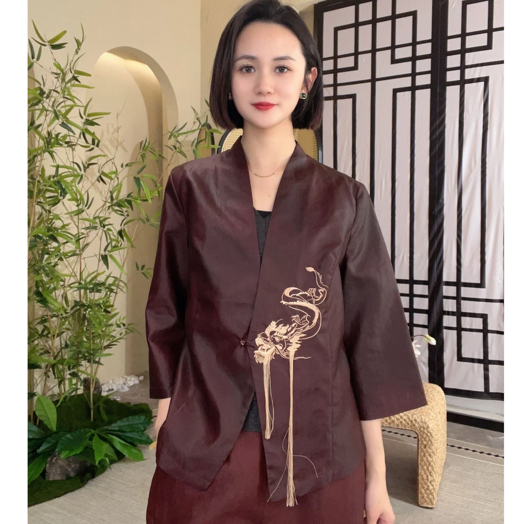 (LL)香云纱桑蚕丝外套 SHJN-25292