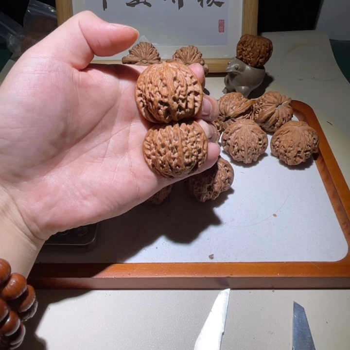 文玩核桃把件39全品磨盘