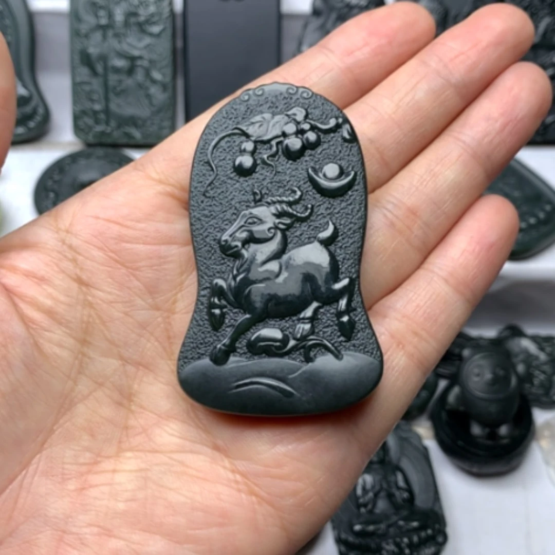 【闪购商品】颈饰未镶嵌和田玉用****8双面雕刻