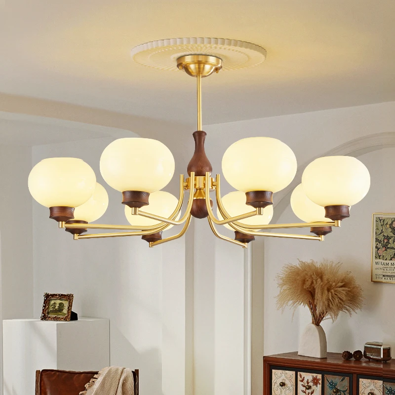 中古风客厅轻奢法式吊灯别墅美式大气餐厅创意简约新中式灯饰高档