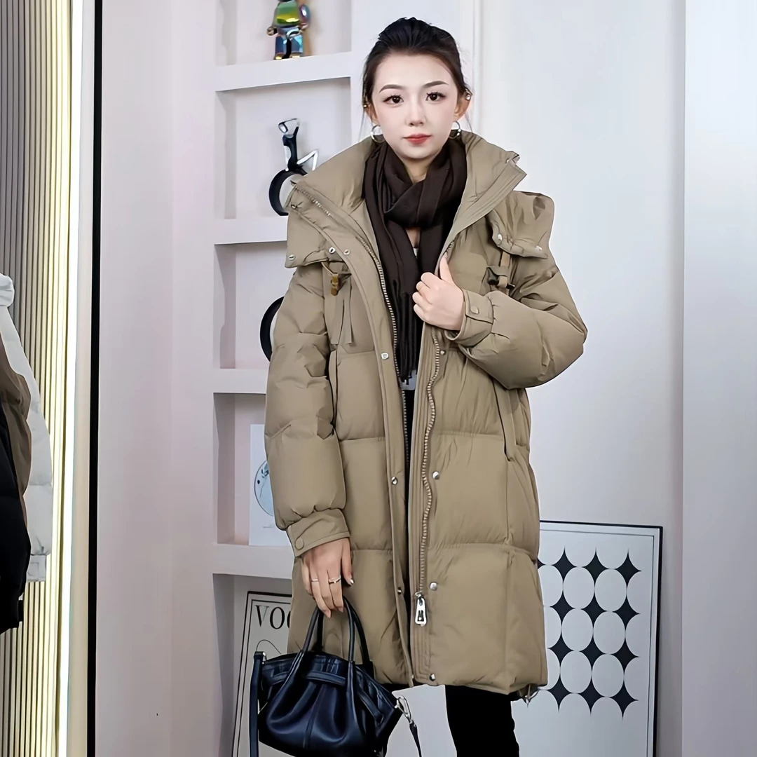 【诚诚专属】2024年新款宽松版加厚百搭中长款保暖羽绒服女款
