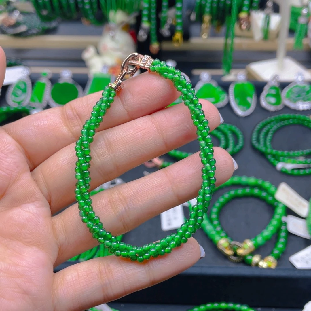 未镶嵌手链翡翠麻花手链