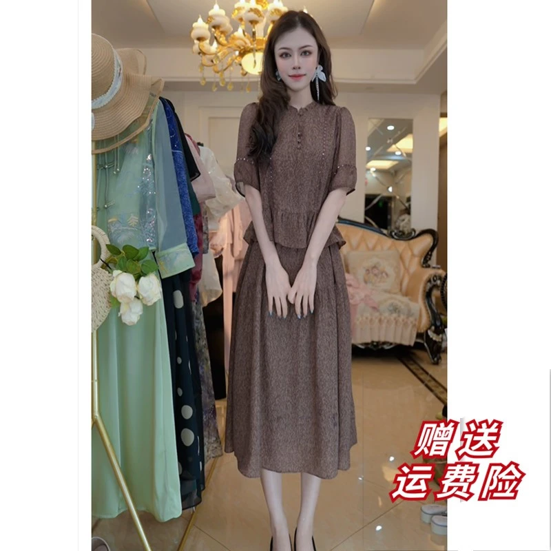 B456女装连衣裙碎花气质显瘦时尚裙子
