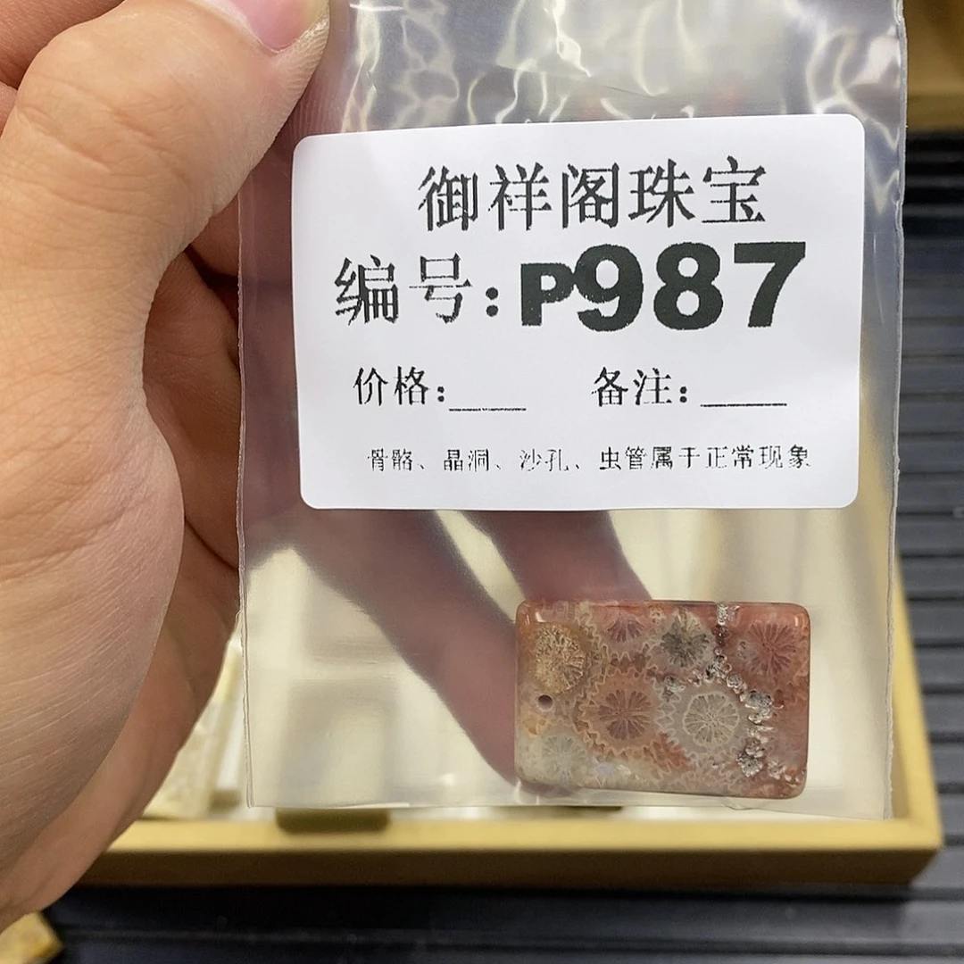 硅化珊瑚（珊瑚玉）未镶嵌颈饰读***华
