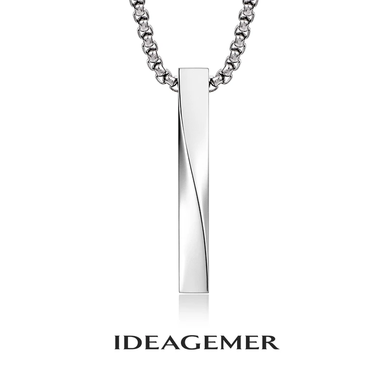 ideagemer 吊坠925银 莫比乌斯项链男简约时尚送礼高级复古百搭