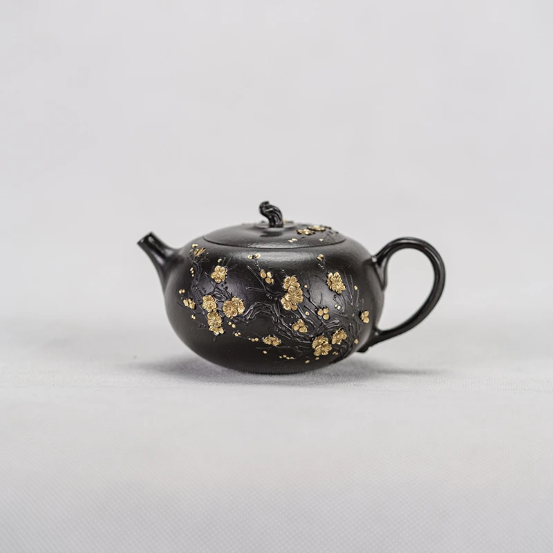 CKY 紫砂壶 黑料【黑描金瓜逸】25160445