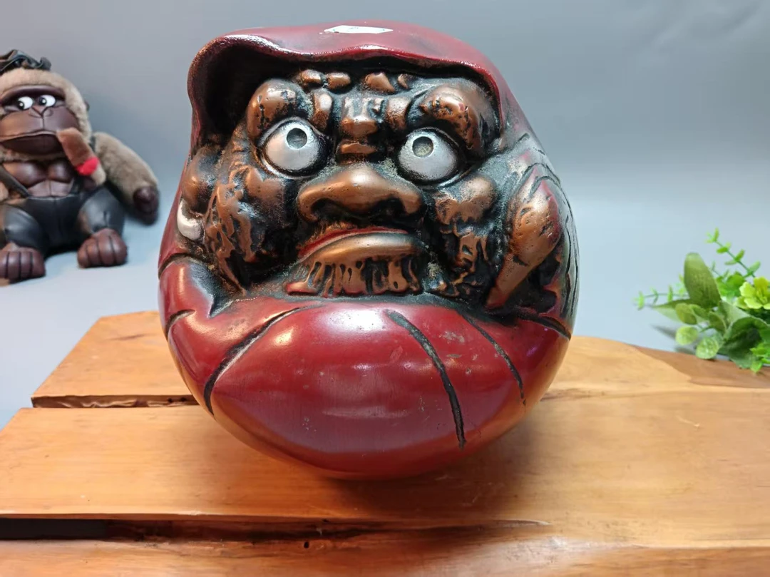 蜜安瓷铁制达摩摆件
