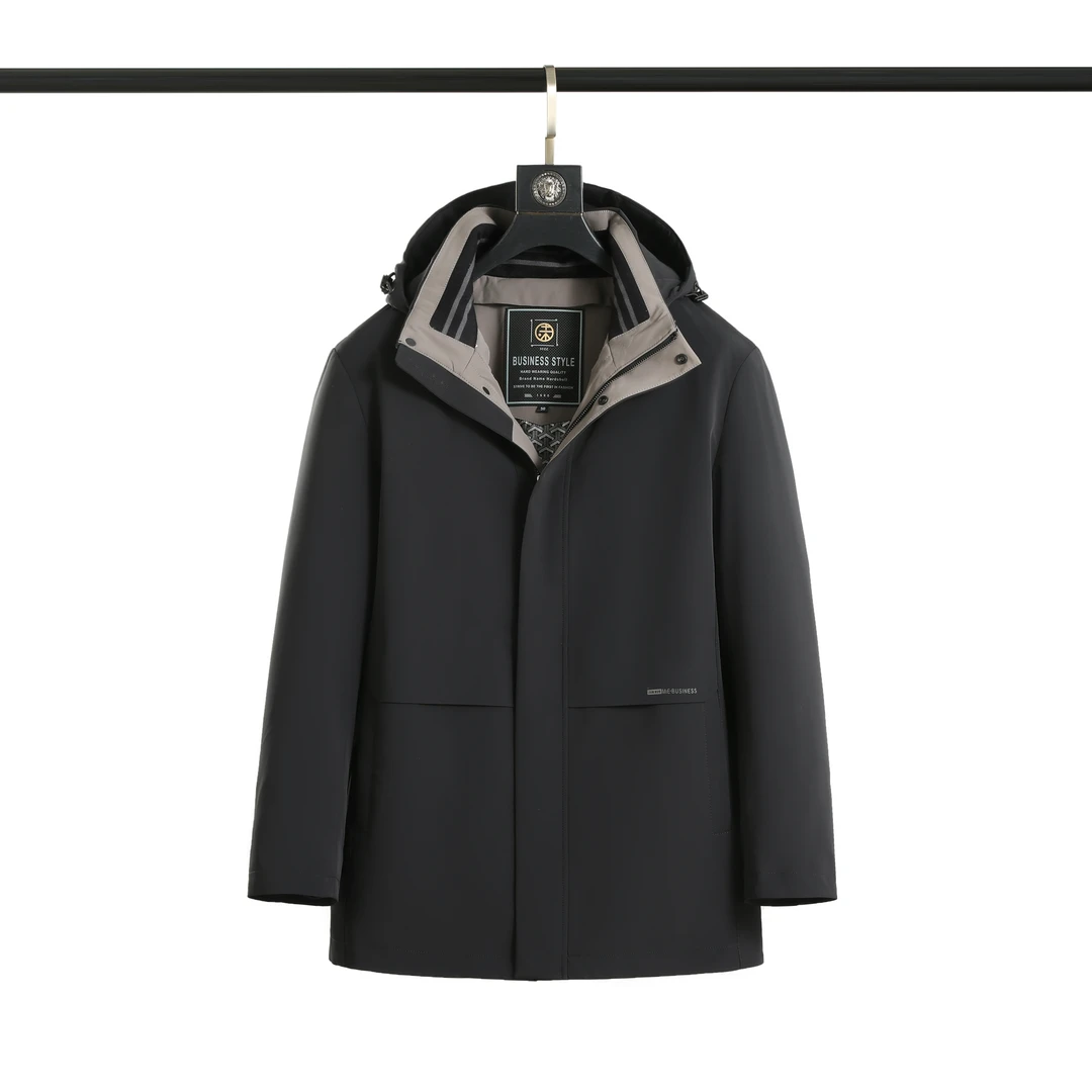 男士连帽水貂派克服帽子可拆卸加厚水貂皮草大衣可拆卸派克服冬