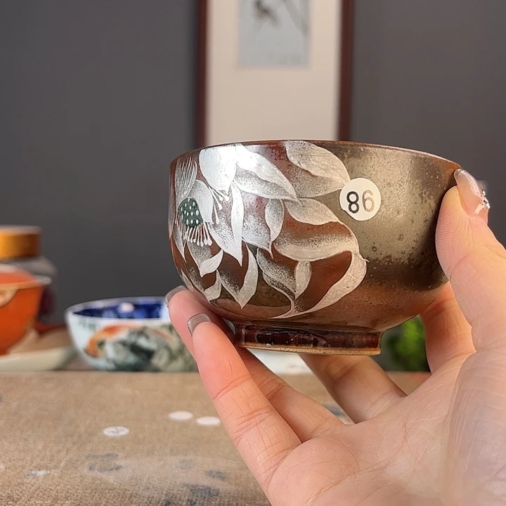 摆件静****3景德镇陶瓷茶杯多人