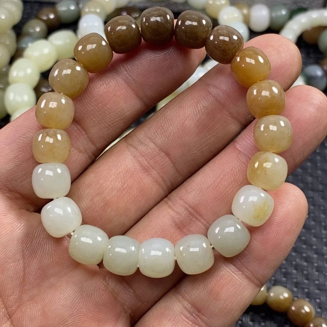 和田玉手链未镶嵌雄*