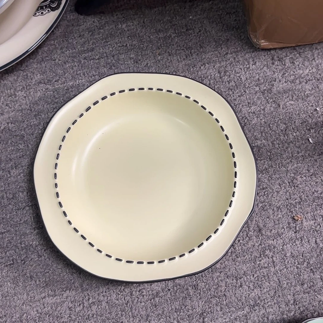 陶瓷木兰溪八寸盘白色