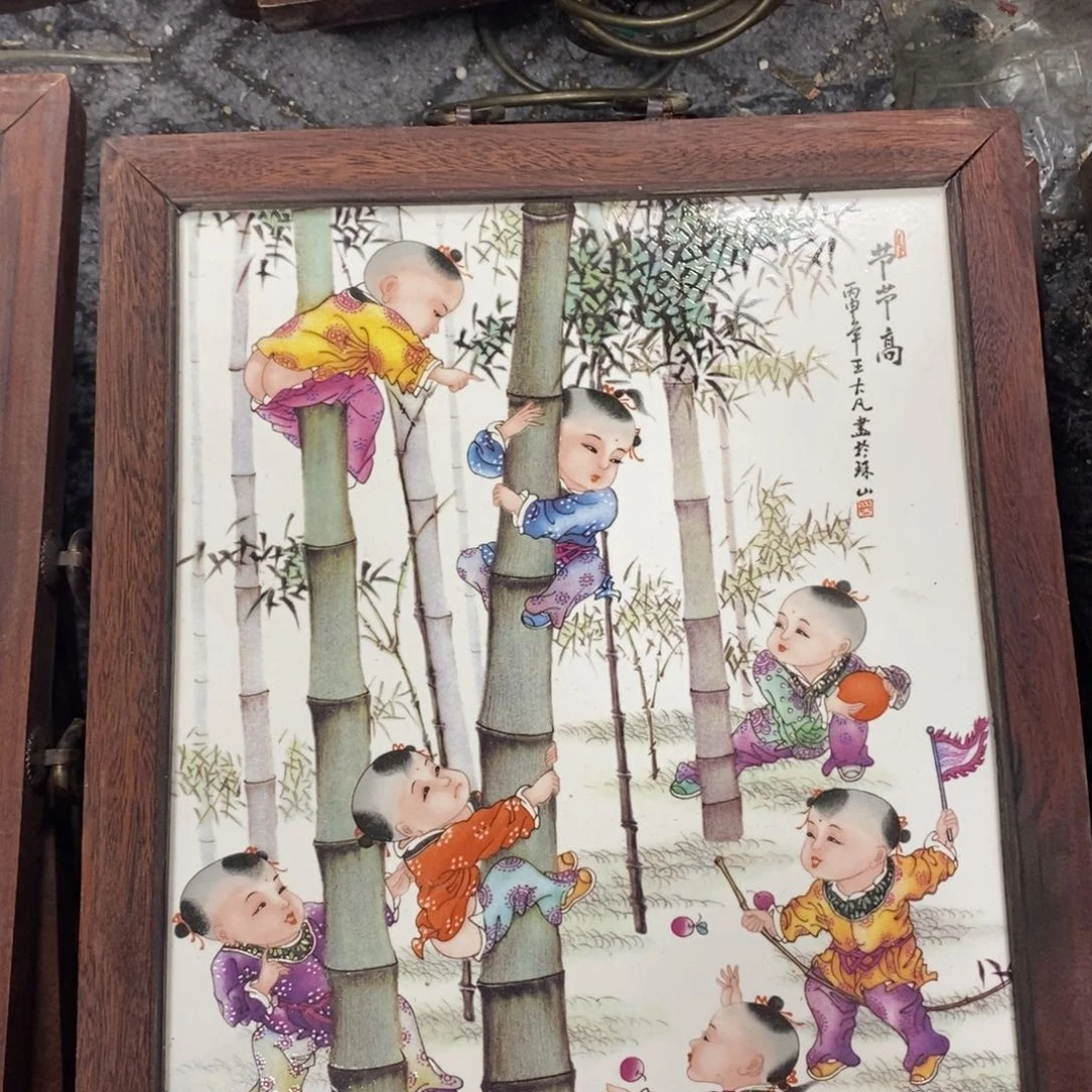 瓷片37*28厘米景德镇瓷板画柴窑烧制