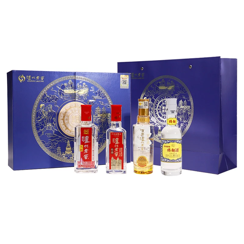 泸州老窖浓香出海小酒礼盒 100ml*4瓶 52度浓香型白酒51-60度