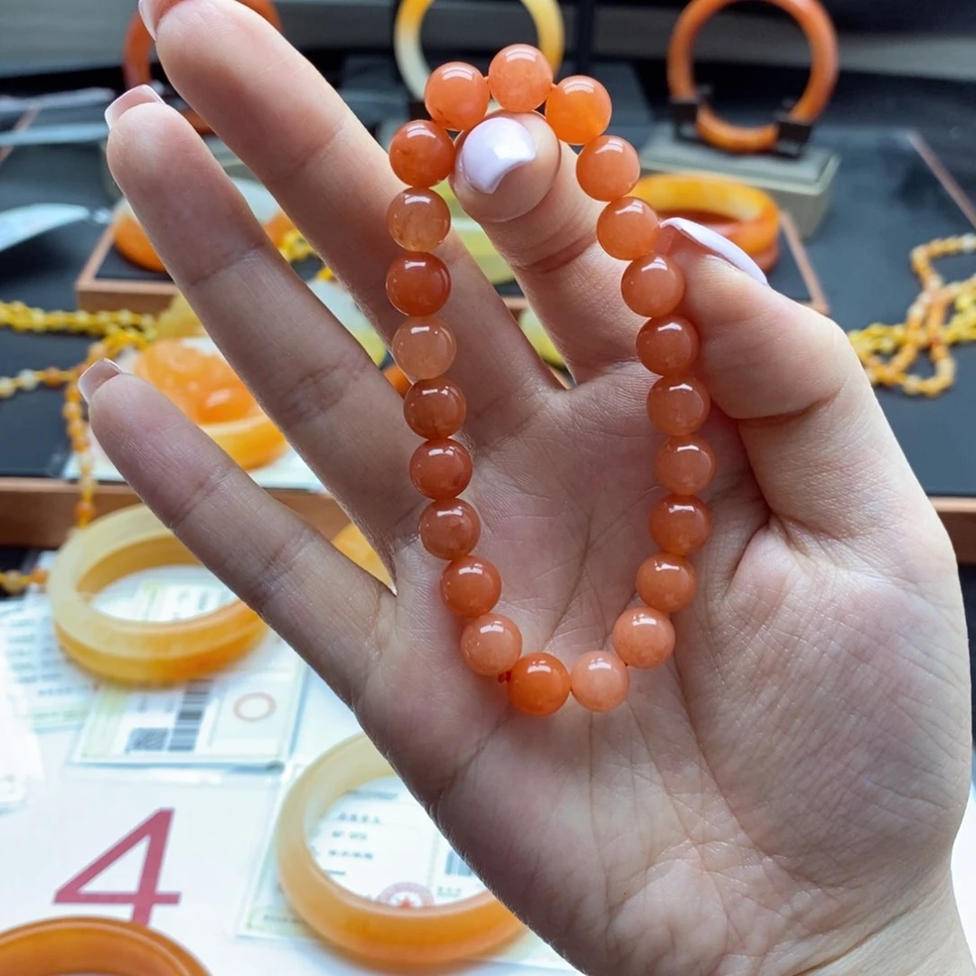 石英质玉（黄龙玉）未镶嵌手链