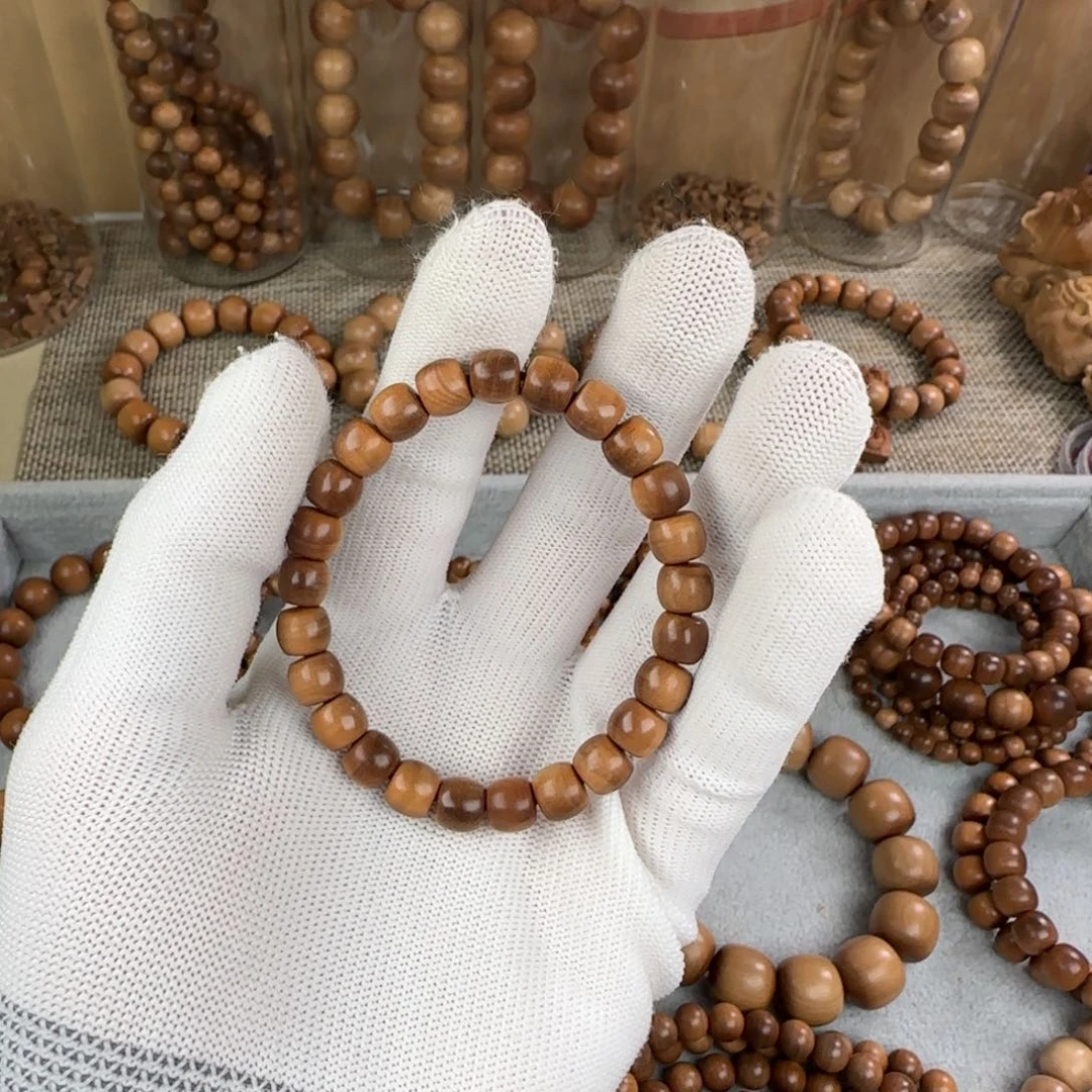 檀香木手串/手链畫*7x8直切单圈手串老山檀香