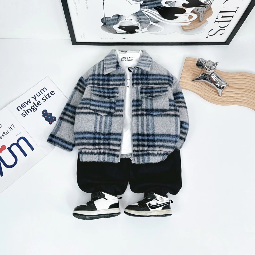 男童加厚外套秋冬款2025新款秋冬装儿童D-WG27602儿童年服