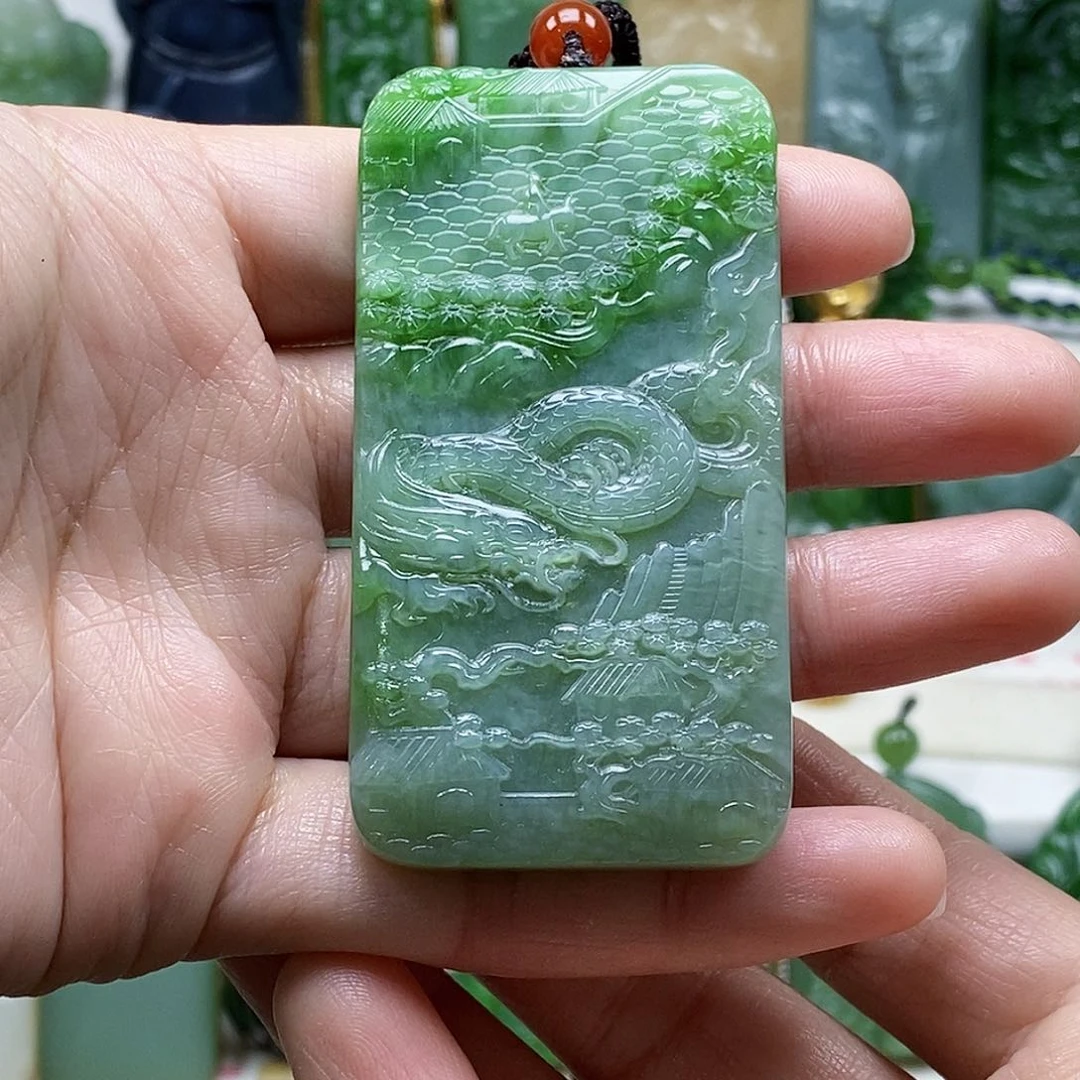 和田玉（碧玉）颈饰未镶嵌