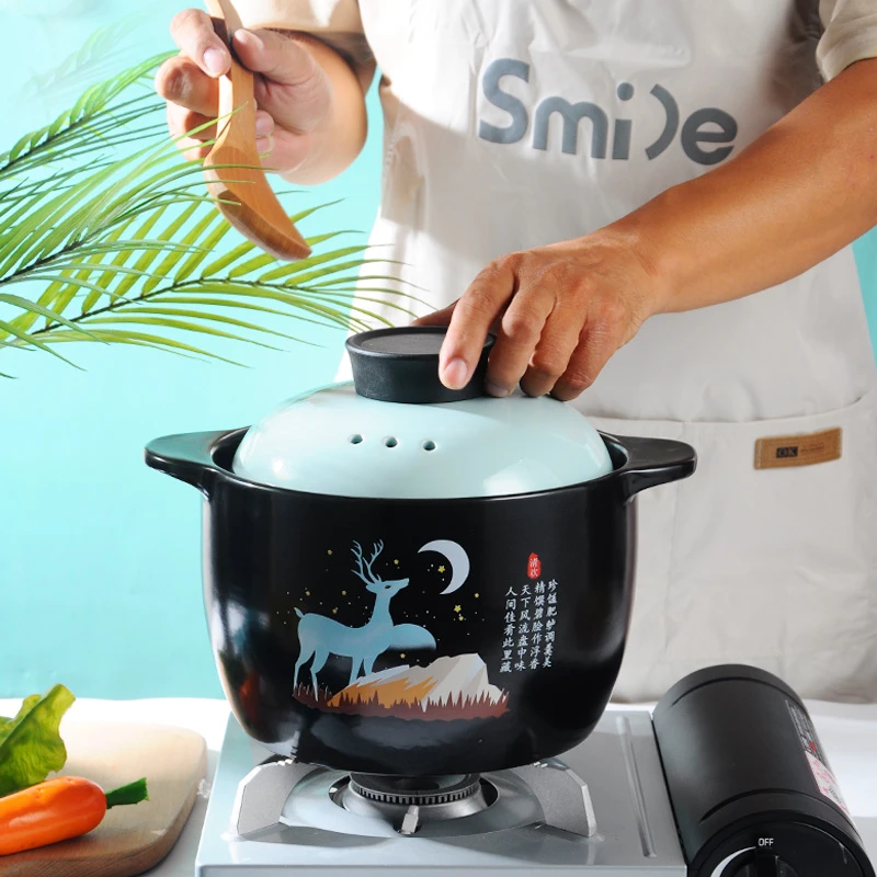 【破价福利】鹿灵守月简约砂锅炖锅煮粥煲汤炖排骨燃气煤气天然气