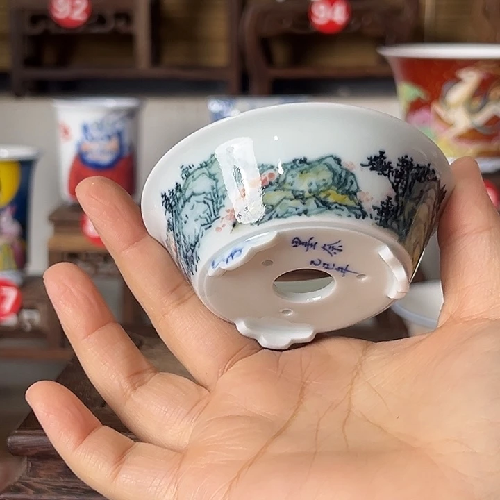 墨奈手绘陶瓷花盆