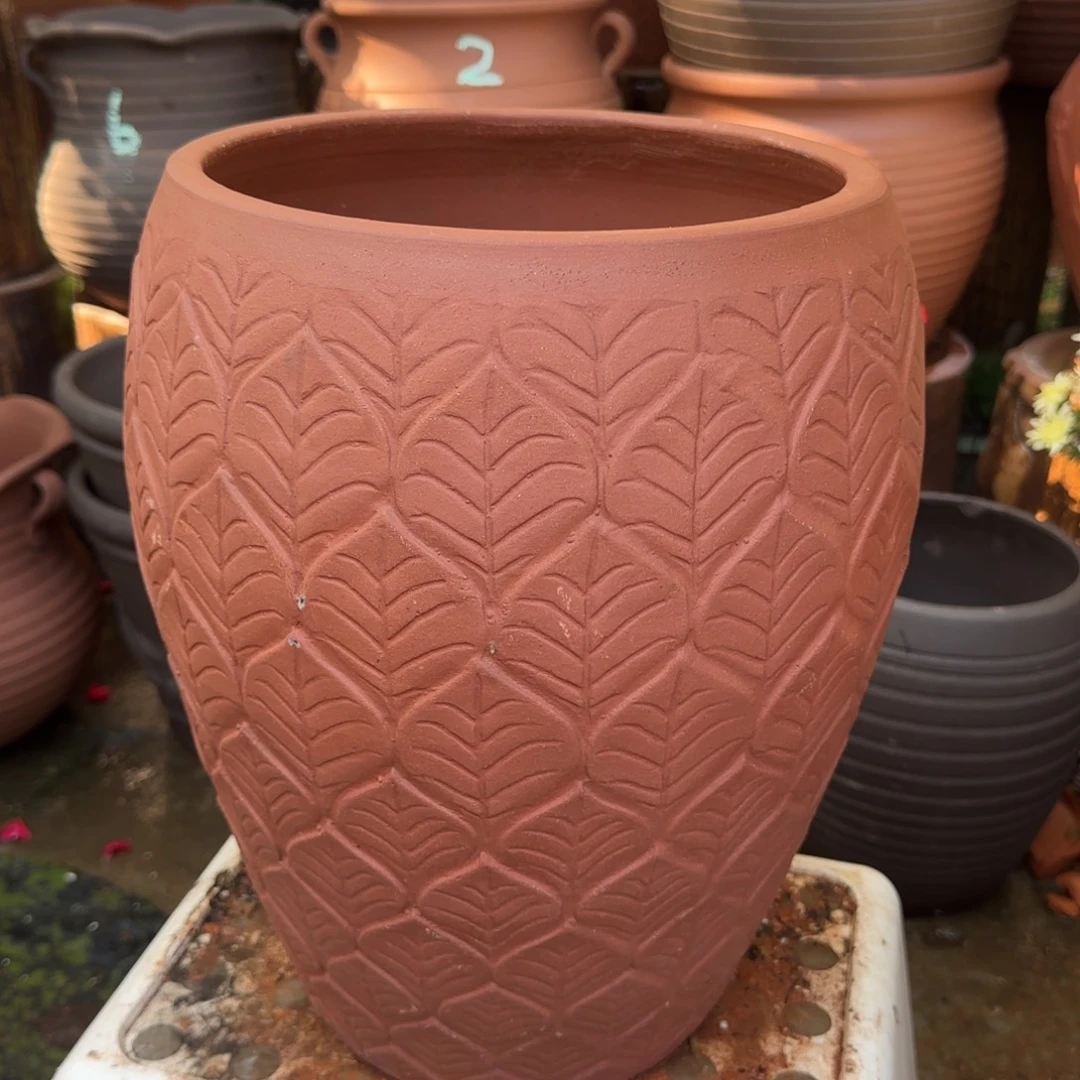 紫砂花盆口25高36宜兴紫砂粗糙正常