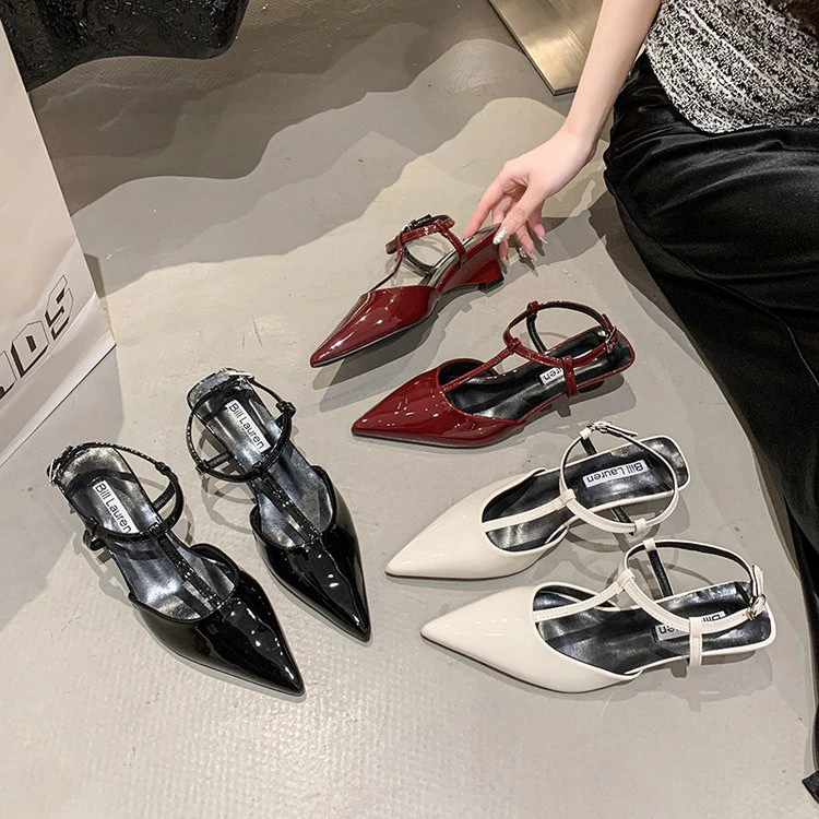 96-20时装凉鞋低跟细跟夏季女鞋尖头休闲