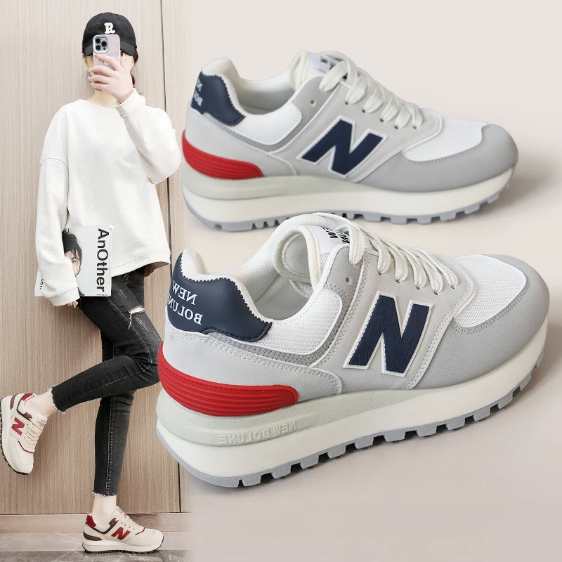 新百伦轻便经典款574阿甘鞋休闲百搭韩版厚底增高鞋子新款阿甘鞋