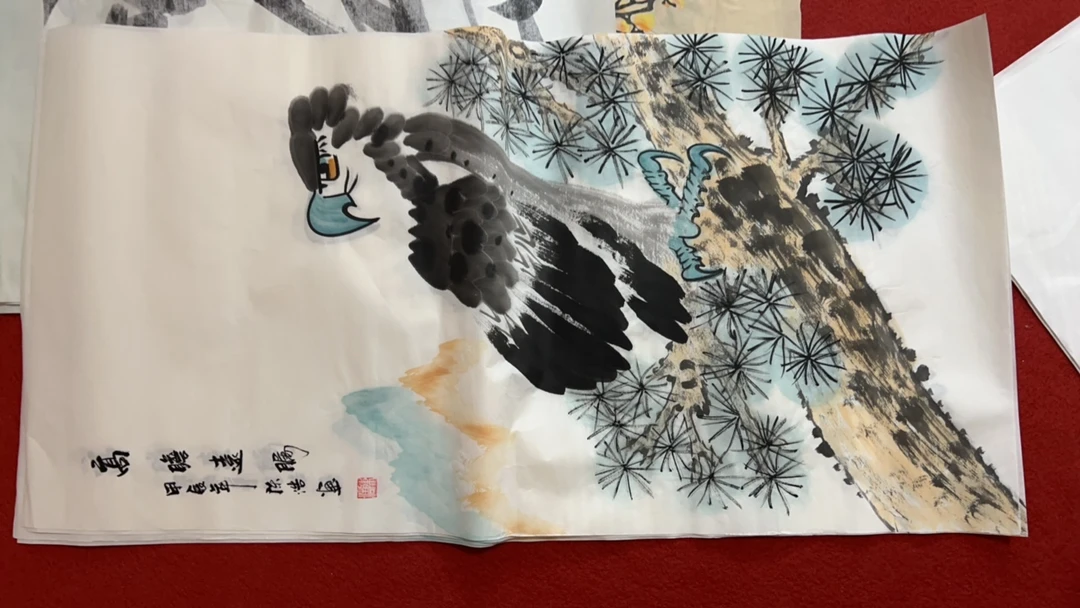 高瞻远瞩竖幅三尺装饰画