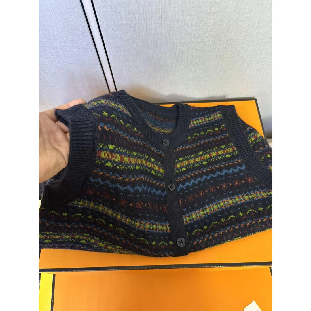 《3448 文明》 新款提花开衫马甲针织衫女