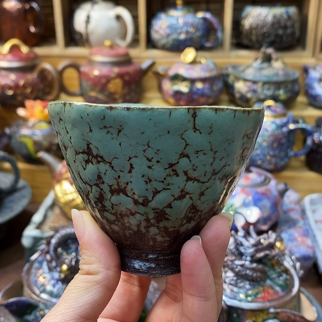 粗陶柴烧志野茶器
