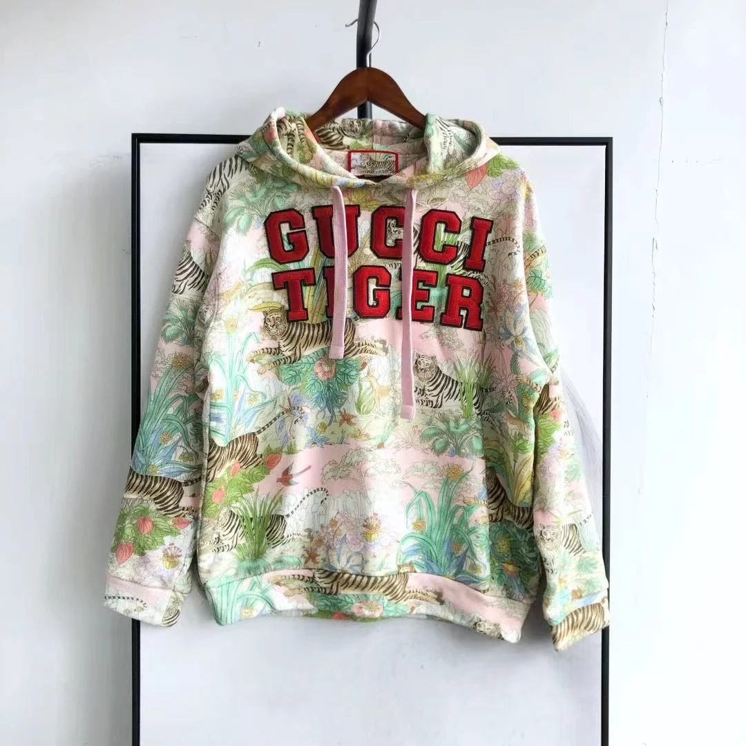 99新 GUCCI/古驰 97新Gucci 古驰限定款虎头字母套头卫衣