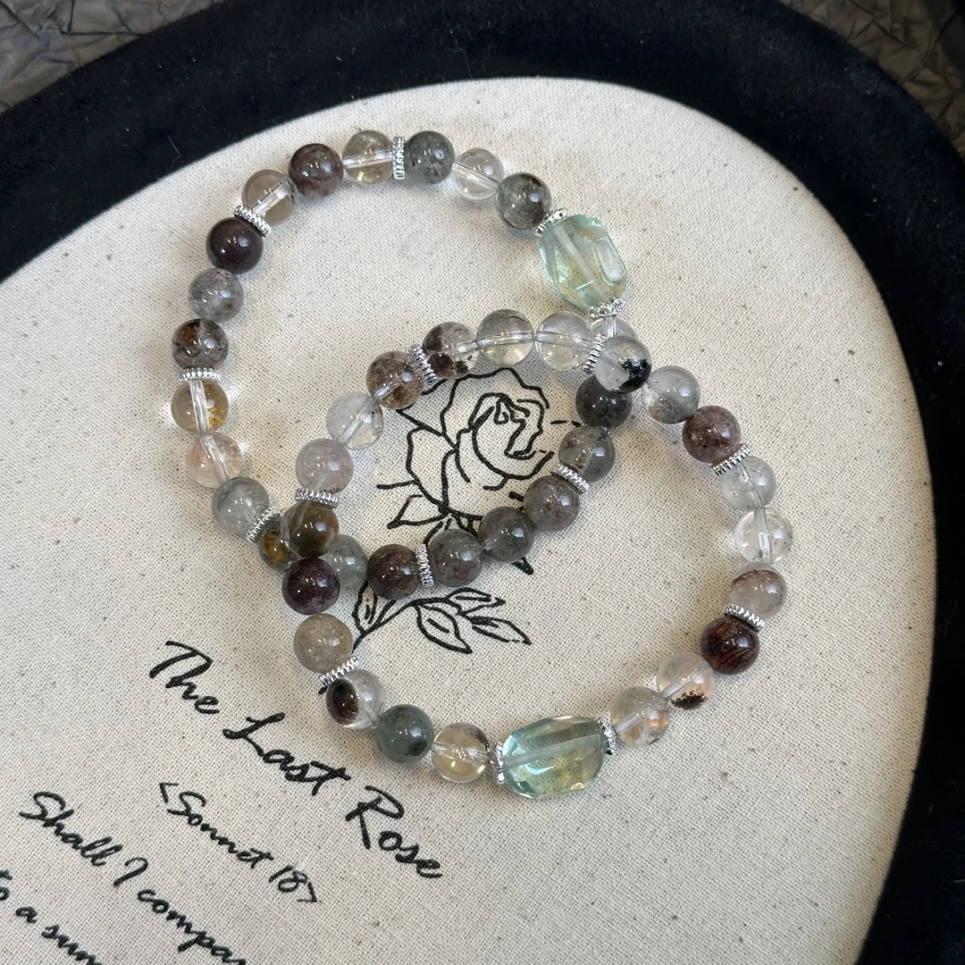 【绿幽灵萤石 396 】天然水晶原创小众设计