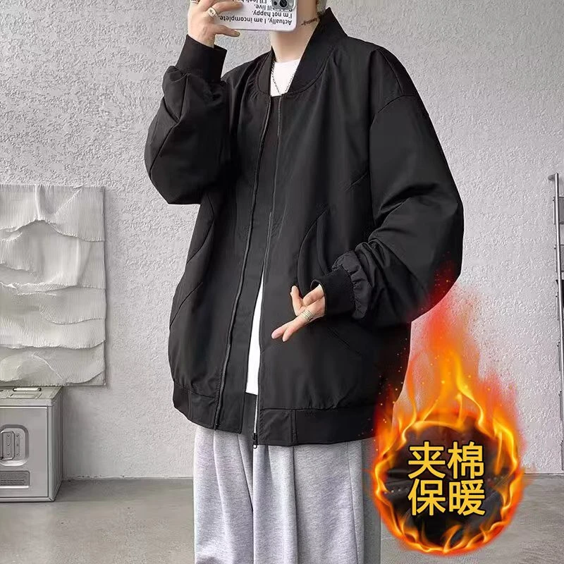 新款春秋美式复古夹克男女外套春秋季潮牌宽松飞行员休闲百搭棒球