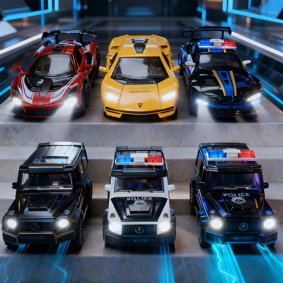 【大号声光可开门】合金车玩具车小汽车儿童男孩子仿真摆件生日礼物