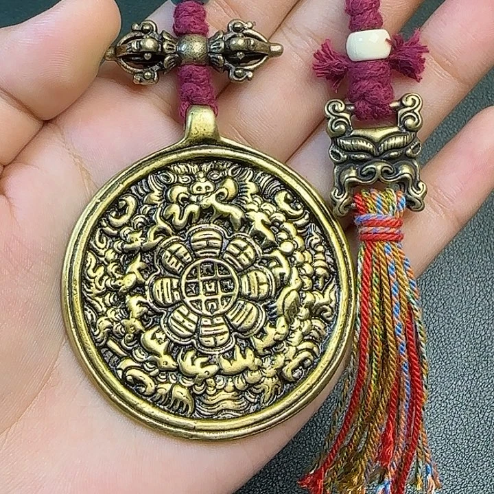 多***制铜铁合金类藏传工艺品九宫八卦