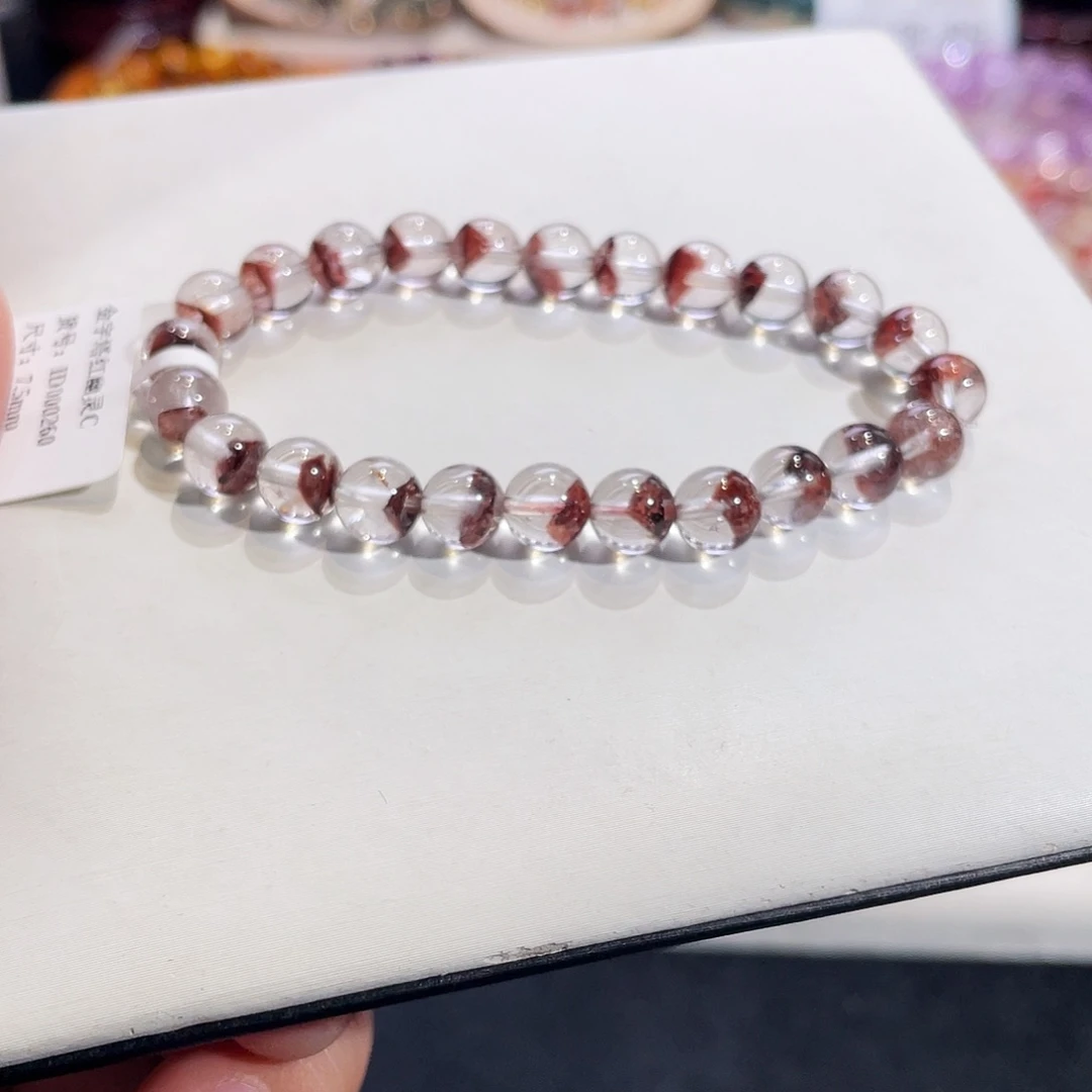 未镶嵌水晶手链金字塔红幽灵7.5mm