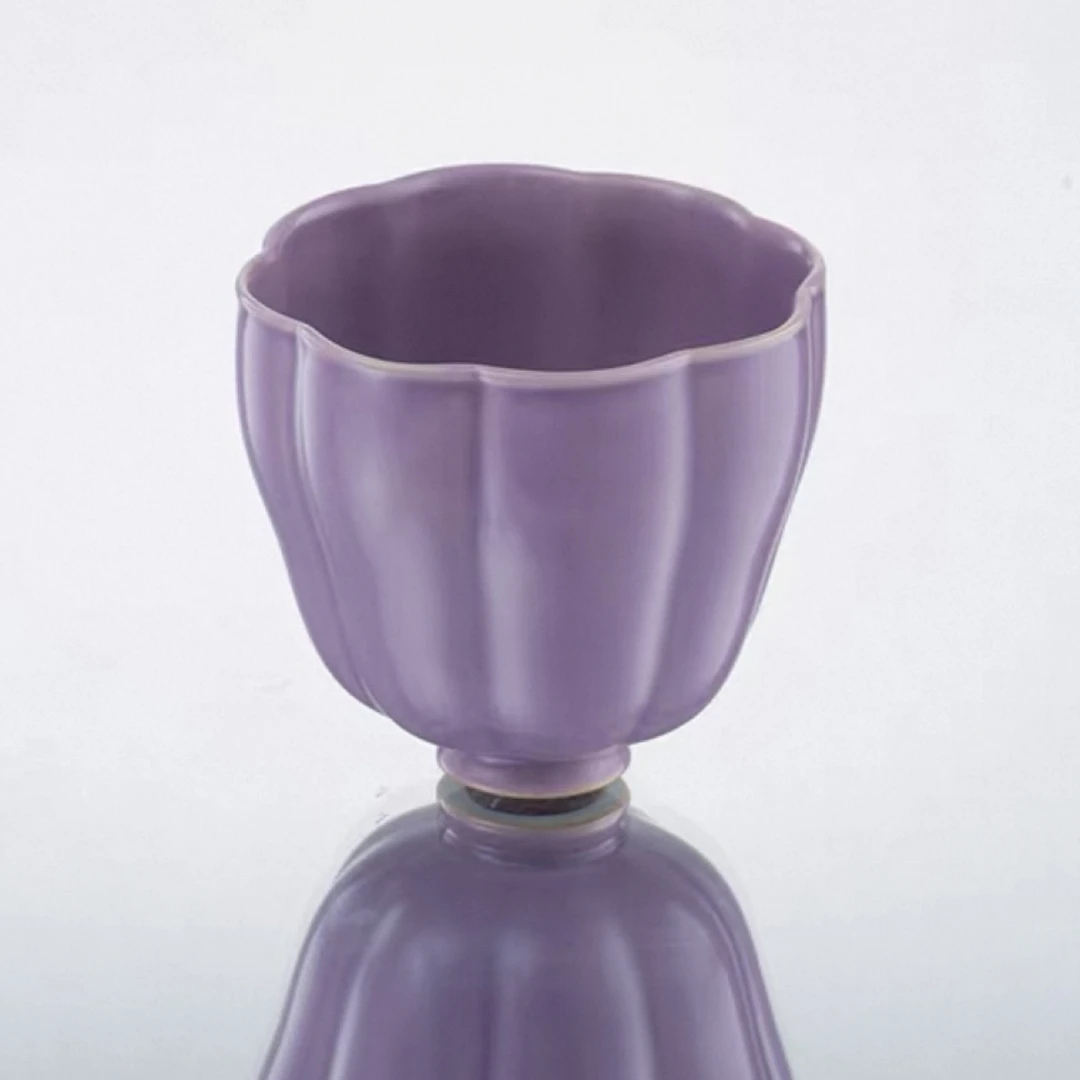 義求新品【北溪堂优雅丁香紫花瓣大号主人杯】