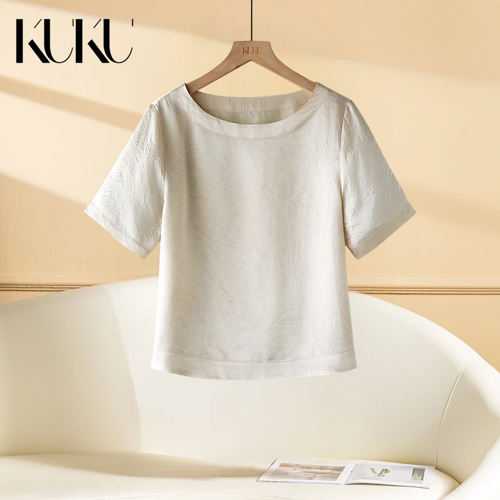 缎走银流～夏季100醋酸裸感肌理上衣6008