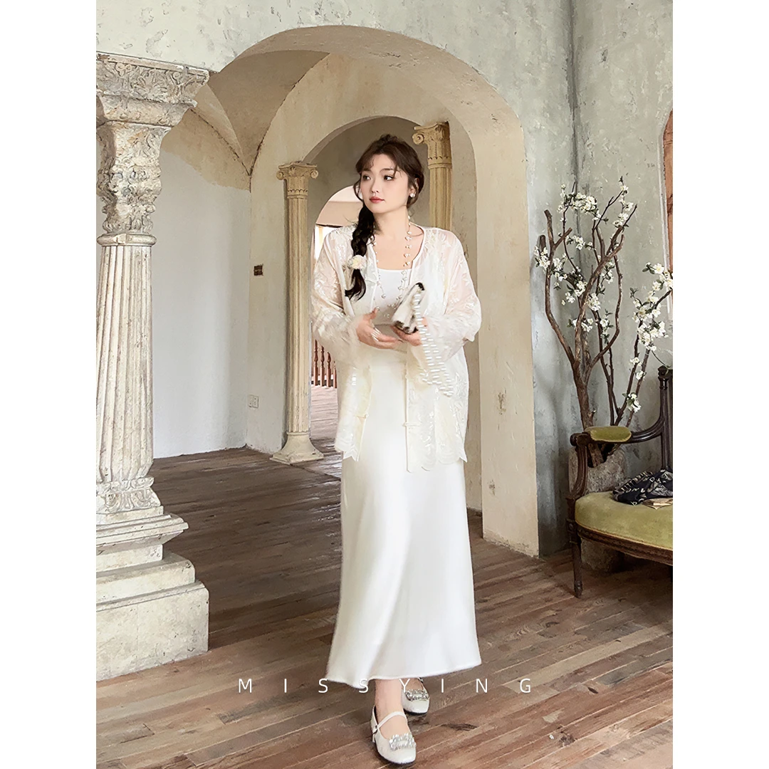 应小姐【白桦林】新中式微胖大码春季休闲时尚气质显瘦盘扣宽松衬衫