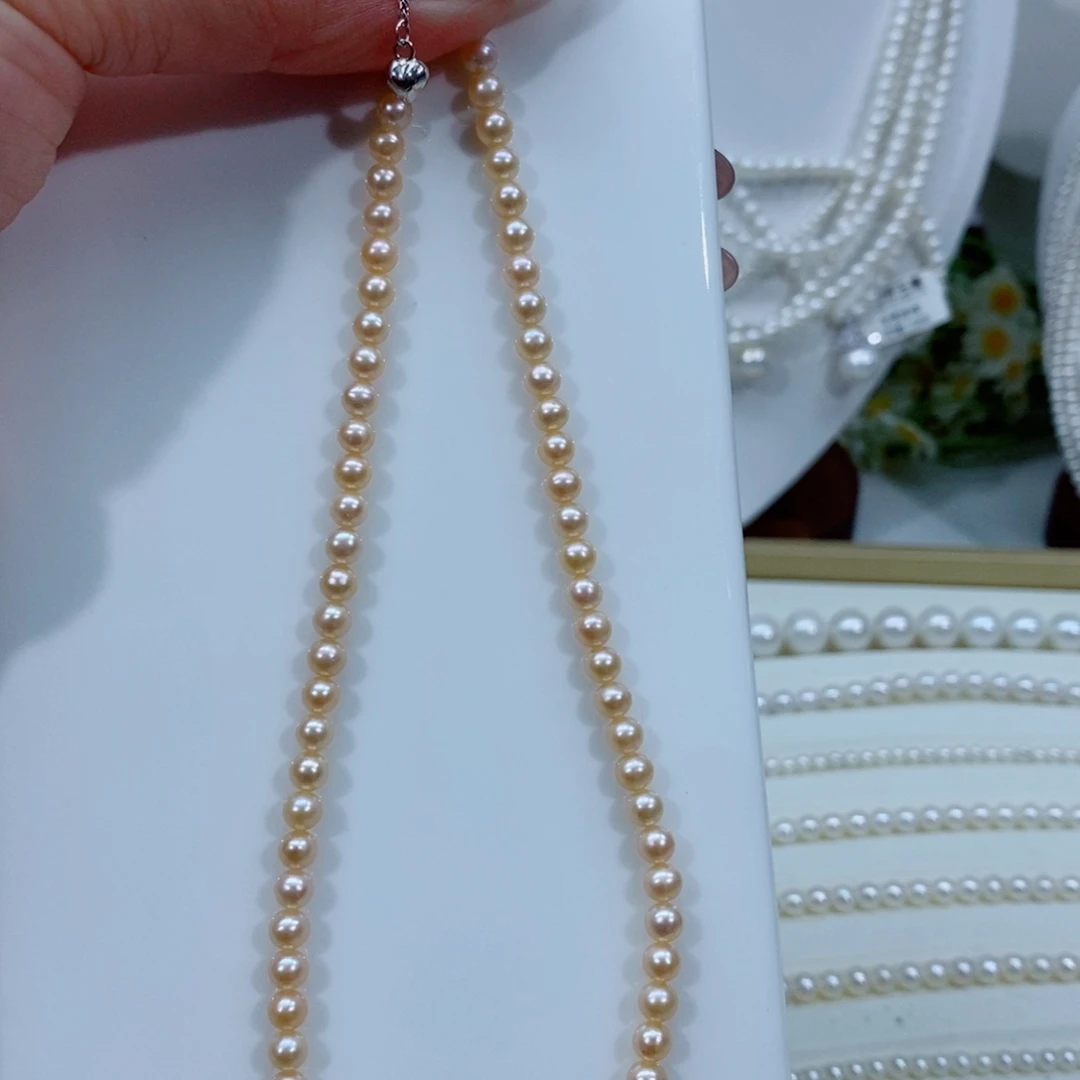 淡水珍珠银S925镶嵌颈饰