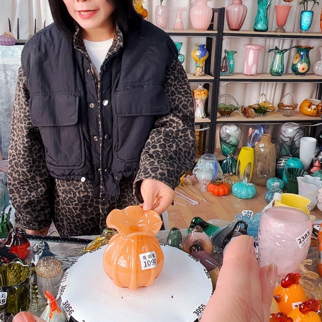 1090瓶口瑕家悦琉璃工艺品