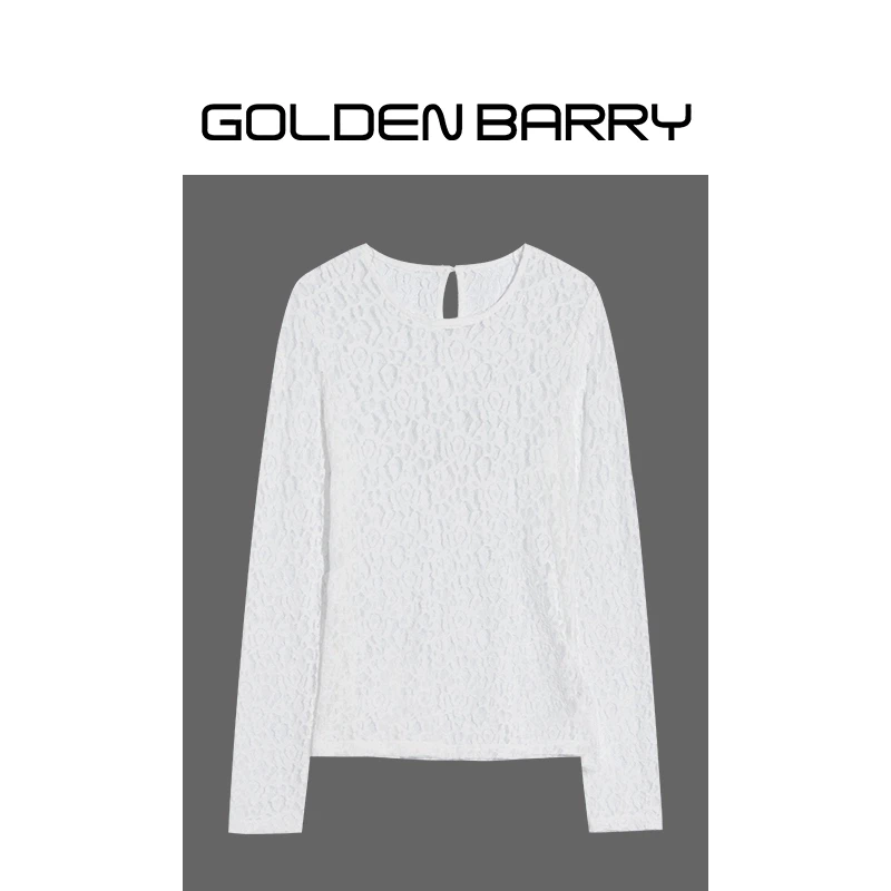 GOLDENBARRY【返季福 利】204027百搭蕾丝打底衫