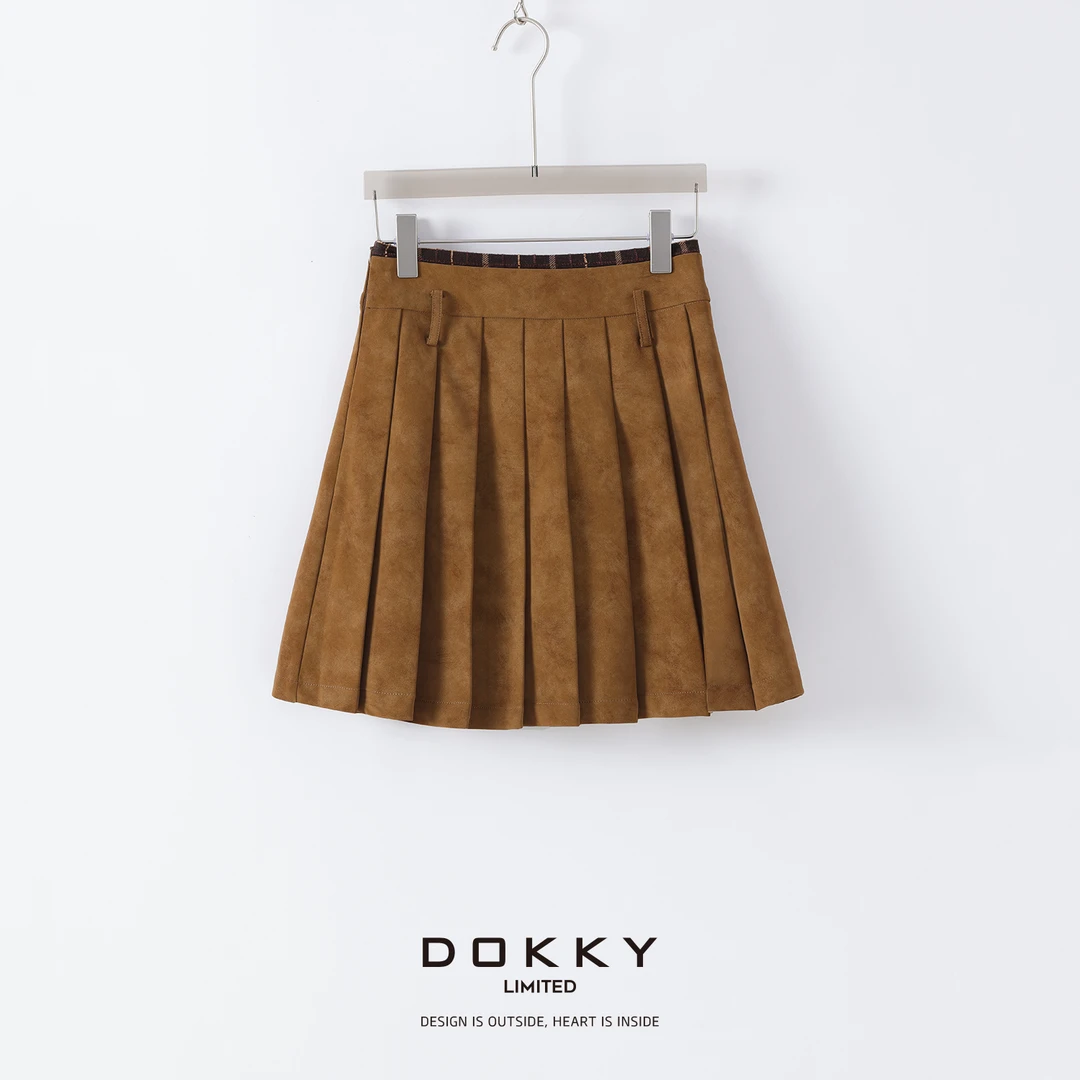 【Miu系·佛罗里达】DOKKY巨显腿长！自带安全裤.美拉德|百褶裙皮裙