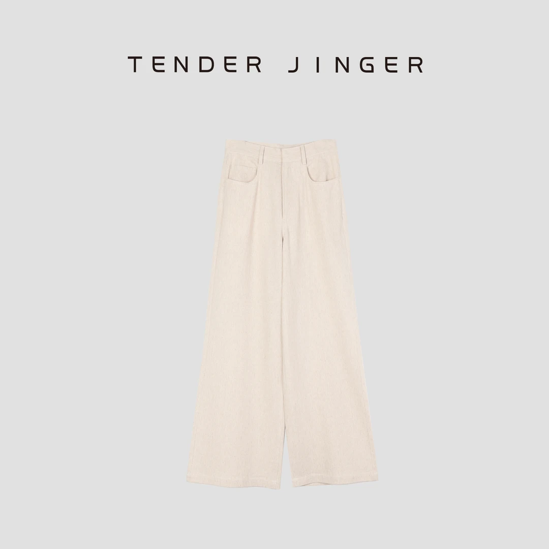 Tender Jinger【黑标】时尚高级感简约高腰五袋休闲裤T52SAI80984