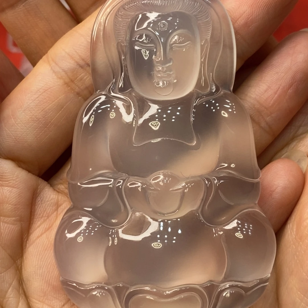 T***m石英质玉未镶嵌吊坠