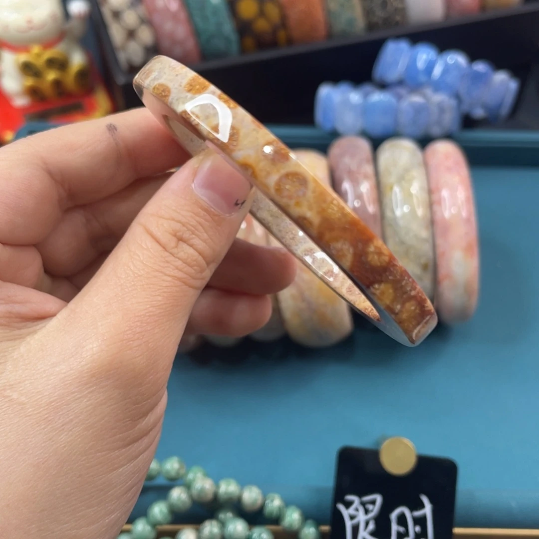 未镶嵌手镯硅化玉