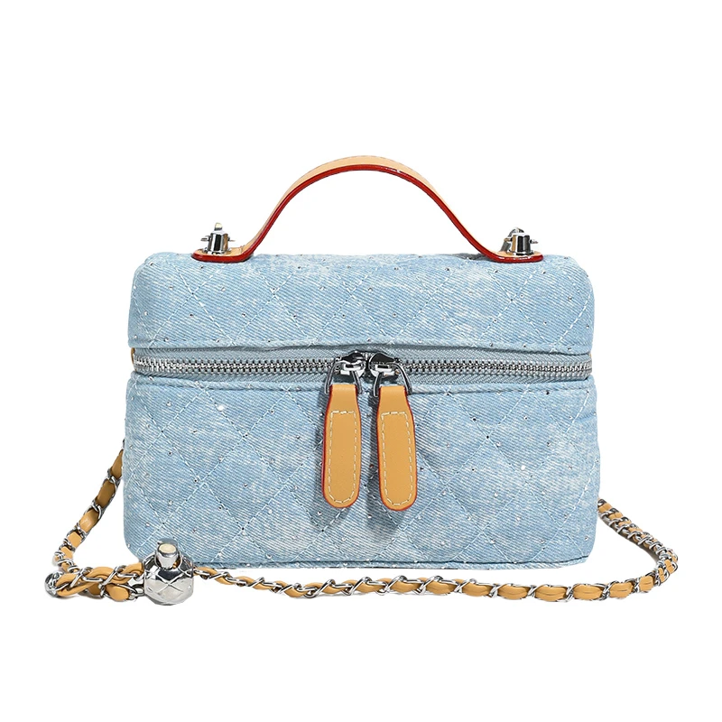 小众设计潮流网红牛仔小包包2025夏季新款洋气百搭链条包