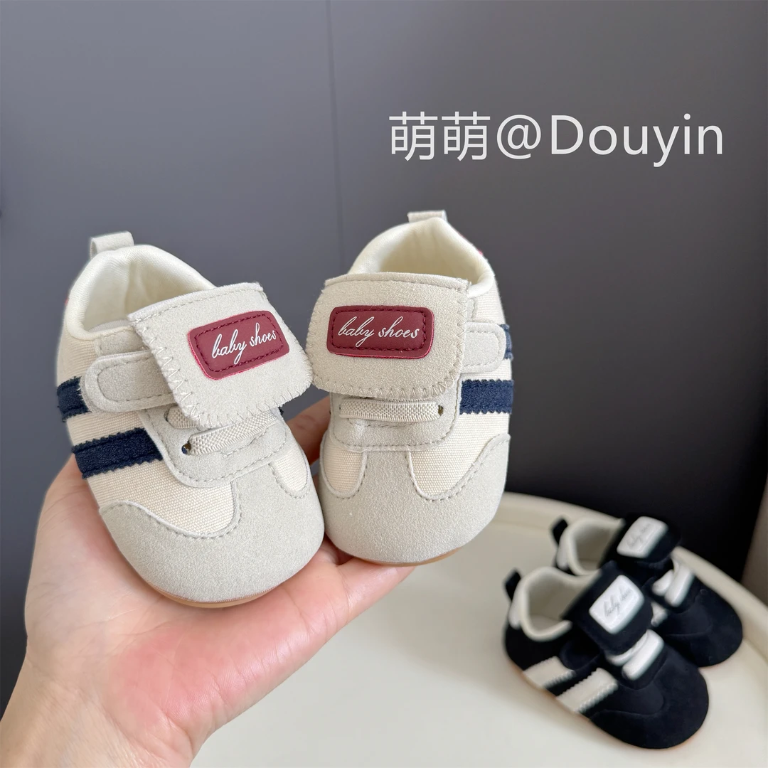 春秋0-1岁婴幼儿3-6-9-12个月男女宝宝运动鞋拼色休闲软底学步鞋