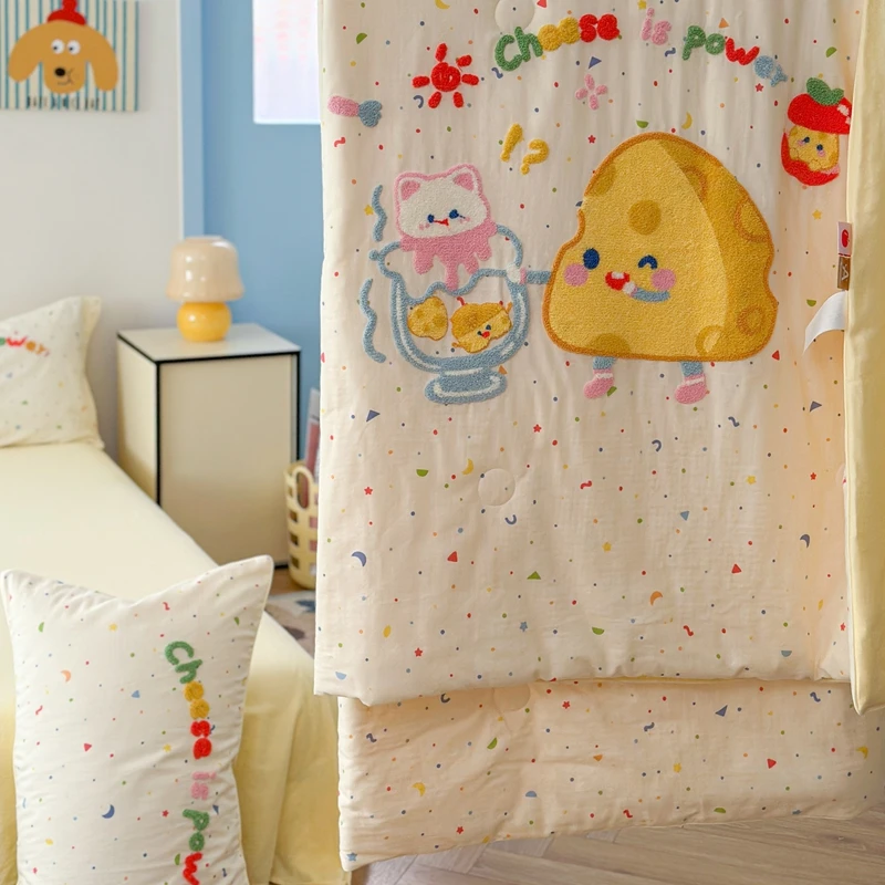 喜番丨芝士系列-夏季A类纯棉全棉双层纱夏被 夏凉被子 可爱小清新