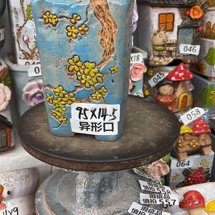 紫砂花盆粗陶材质多肉花盆